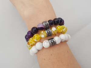 Ready To Help Your Favorite Team Slam Dunk the Competition?? Here’s the Lucky Purple and Gold Sports Bracelet Magically Created Just For You...